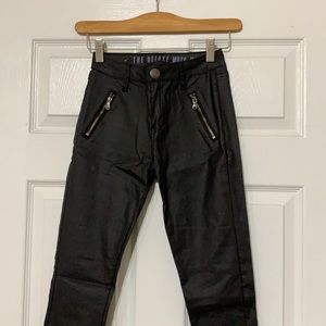 Deluxe Moto mid rise leather pants